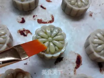 Make Milk and chestnut mooncake step 15
