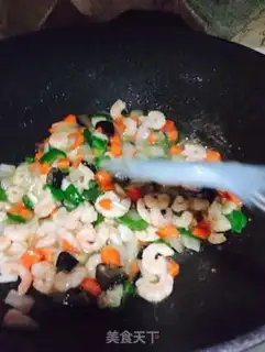 Make Five-colour cashew nut shrimp step 5