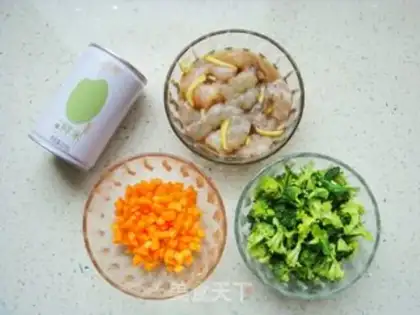 Make Vegetable shrimp congee step 0