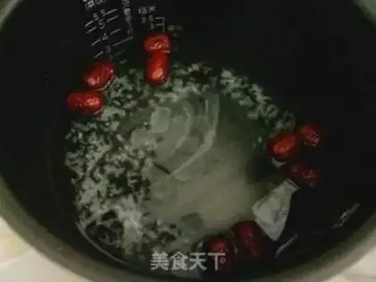 Make Red-tree, black rice congee step 3