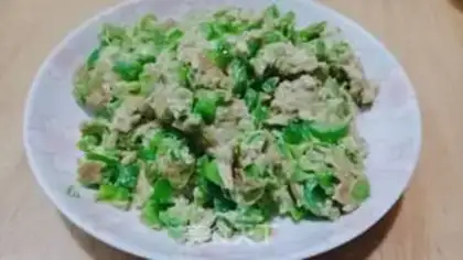 Make Pepper fried eggs step 5
