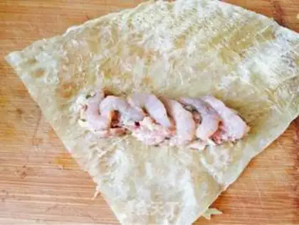 Make Five shrimp rolls step 3