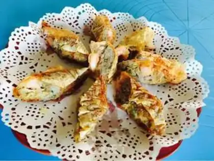 Make Five shrimp rolls step 6