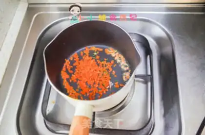 Make Corn paste fried egg rice step 6