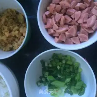 Make Sausage and rice step 1