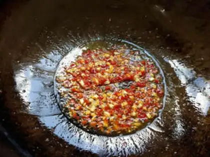 Make Precious peppers, golden mushrooms step 5