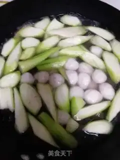 Make Goose blood melon fishball soup step 3