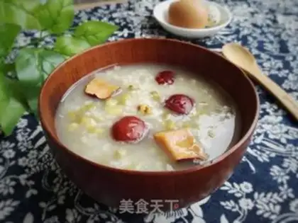 Make Green bean date congee step 6