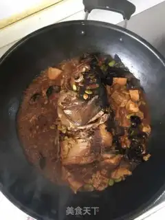 Make Red-burned fish head step 9