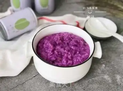 Make The purple mountain porridge step 5