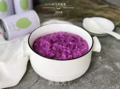 Make The purple mountain porridge step 8