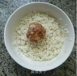 Make The rice mushroom meatballs step 7