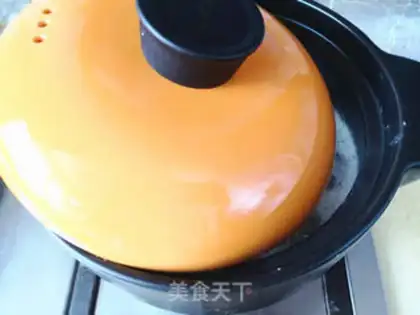 Make Red bean rice congee step 4