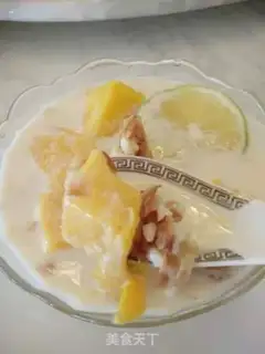 Make Coconut fruit and milk tea step 5