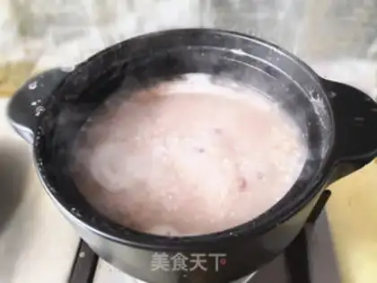Make Red bean rice congee step 6