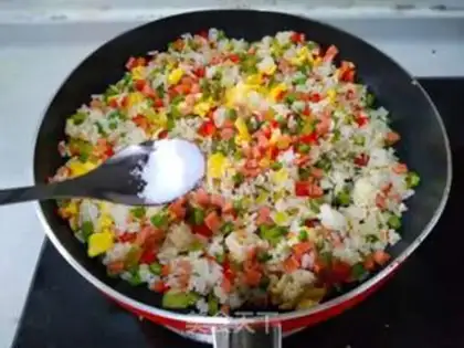 Make Eggs and rice step 16