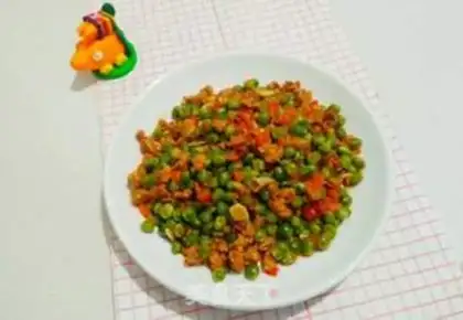 Make Meat and pea rice step 14