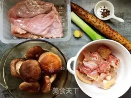 Make Clear the rooster belly soup step 0