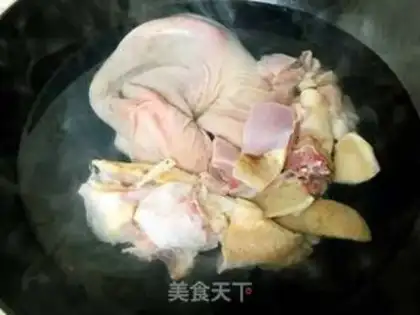 Make Clear the rooster belly soup step 2