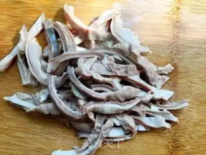 Make Clear the rooster belly soup step 6