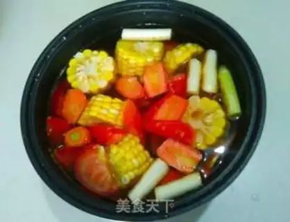 Make Corn carrots, broccoli step 7