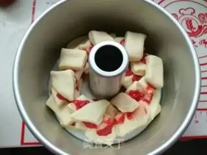 Make A hand tore jam bread step 11