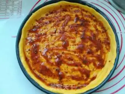 Make Pumpkin garden pizza step 13