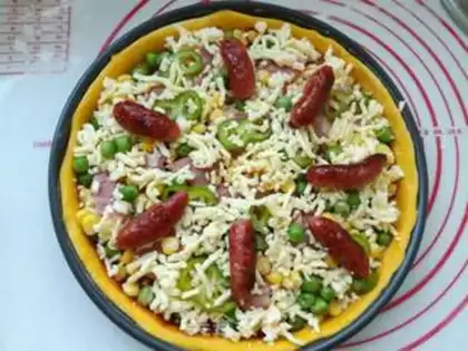 Make Pumpkin garden pizza step 17