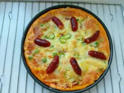 Make Pumpkin garden pizza step 18