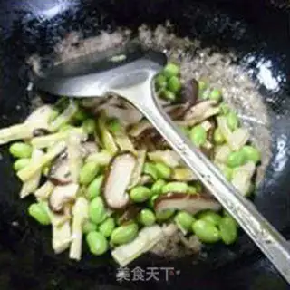 Make Fry beans with mushroom tails step 9