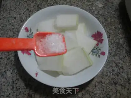Make Duck leg steaming melons step 5
