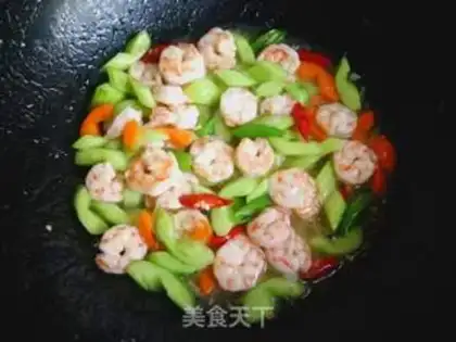 Make cucumber shrimp step 12