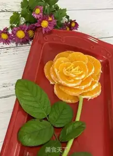 Make Orange roses step 8