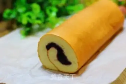 Make Blueberry jam, tiger cake roll step 23