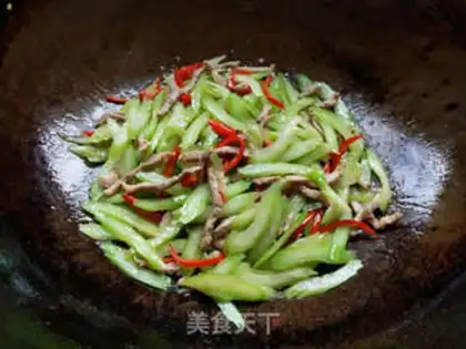 Make Celery fried meat step 6