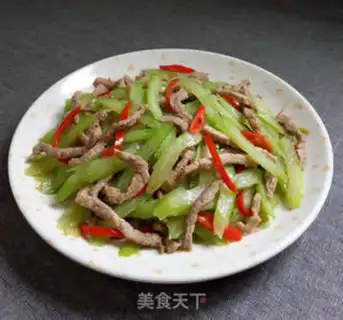 Make Celery fried meat step 7