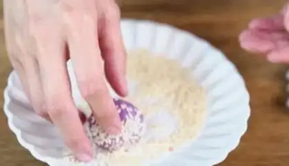 Make Potato sesame cake step 8