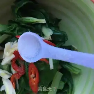 Make Abalone spinach step 8