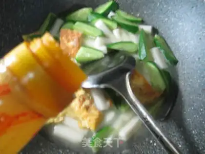 Make ♪ Duck eggs, cucumber soup ♪ step 5