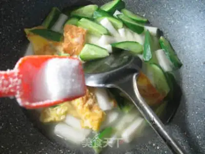Make ♪ Duck eggs, cucumber soup ♪ step 6