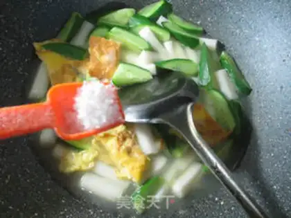 Make ♪ Duck eggs, cucumber soup ♪ step 7