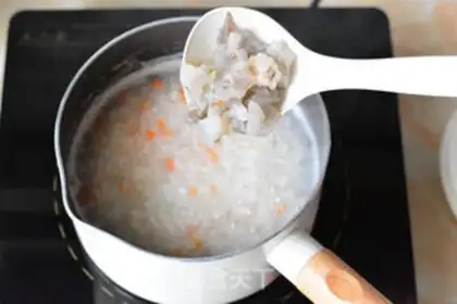 Make Seafood congee step 6