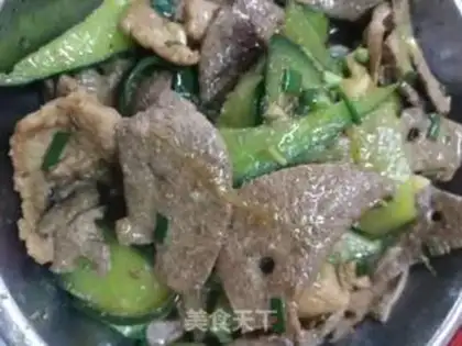 Make cucumber fried liver step 5