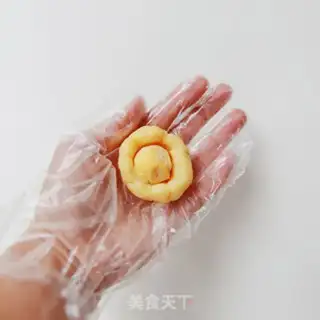 Make A yellow moon cake step 12
