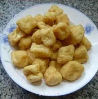 Make Garlic fried tofu step 1