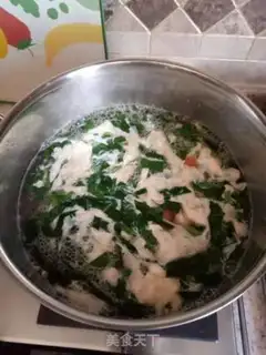 Make Potato egg spinach soup step 6