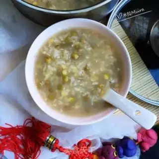 Make Green bean rice congee step 7
