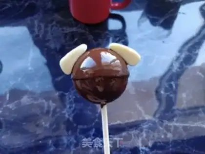 Make Dog lollipop cake step 11