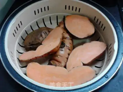Make Sticky sweet potato rice cake step 1
