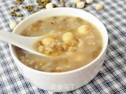 Make Green Bean Lotus Porridge step 7